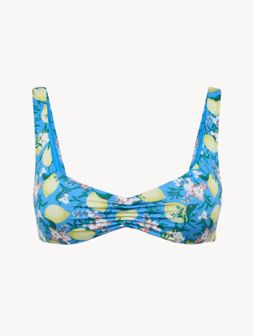 Sujetador de bikini estampado de color azul_3