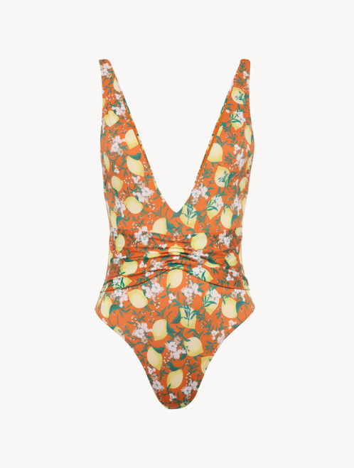 Bañador estampado de color naranja_2