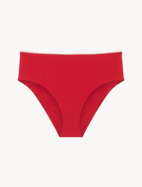 Braguita de bikini de cintura alta con monograma rojo_3
