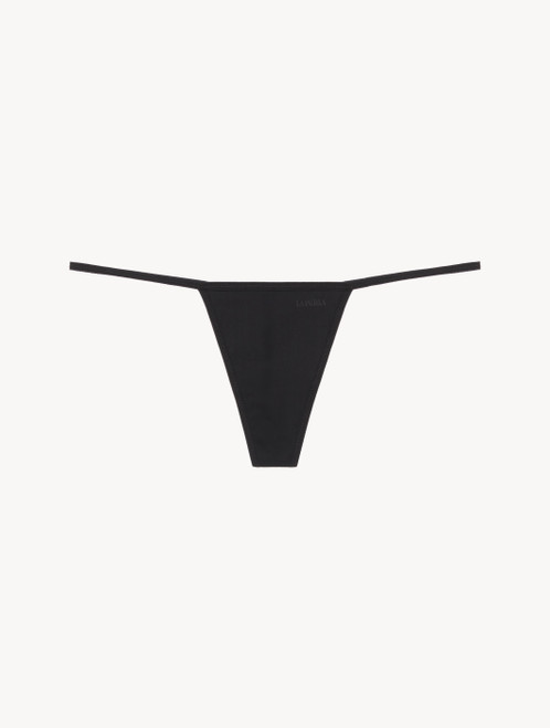 Tanga en V en Lycra color negro_0