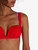 Sujetador de bikini bandeau de color rojo_4