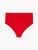 Braguita de bikini de cintura alta de color rojo_0