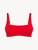 Sujetador de bikini largo de color rojo_0