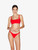 Sujetador de bikini largo de color rojo_1