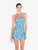 Vestido corto estampado de color azul_1