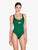 Bañador con cortes cut-out de color verde_1