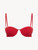 Sujetador de bikini bandeau con monograma rojo_0