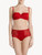 Sujetador bandeau de encaje rojo_1