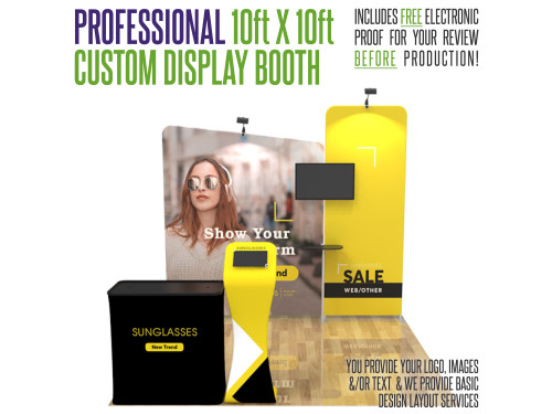 Professional 10ft x 10ft Booth Display Kit with Custom Printing - Display 3