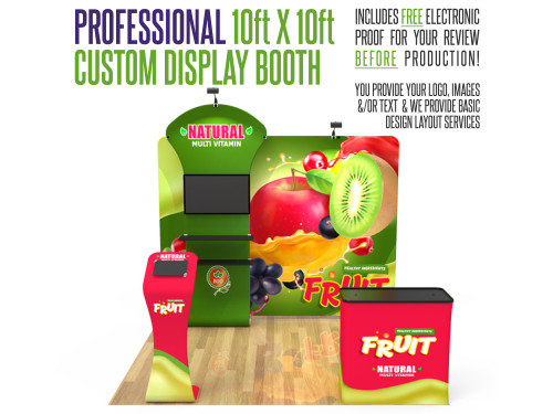 Professional 10ft x 10ft Booth Display Kit with Custom Printing - Display 5