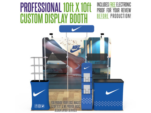 Professional 10ft x 10ft Booth Display Kit with Custom Printing - Display 18