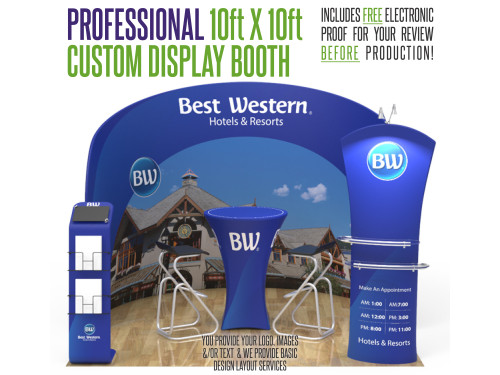 Professional 10ft x 10ft Booth Display Kit with Custom Printing - Display 19