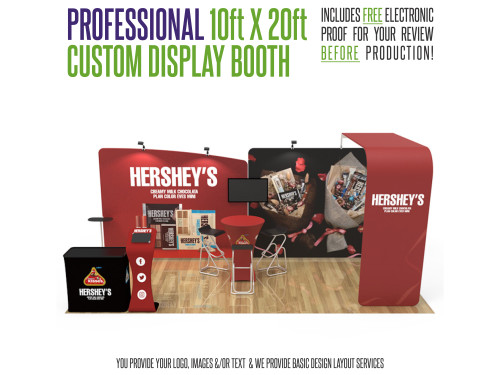 Professional 10ft x 20ft Booth Display Kit with Custom Printing - Display 103
