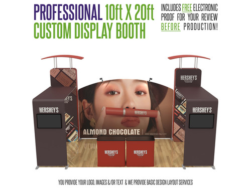 Professional 10ft x 20ft Booth Display Kit with Custom Printing - Display 104