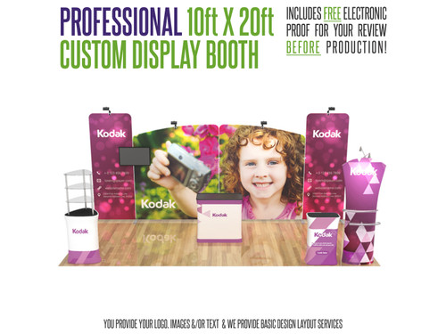 Professional 10ft x 20ft Booth Display Kit with Custom Printing - Display 106