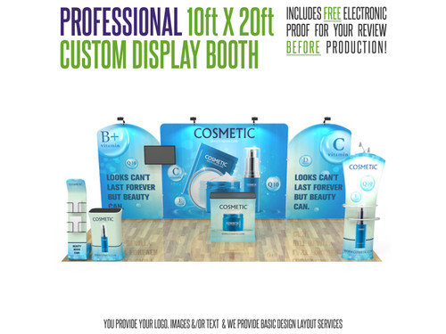 Professional 10ft x 20ft Booth Display Kit with Custom Printing - Display 108