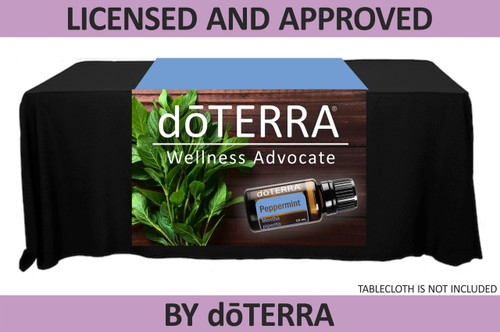 doTERRA Table Runner With Peppermint Image - Non-Personalized - 38" x 80"