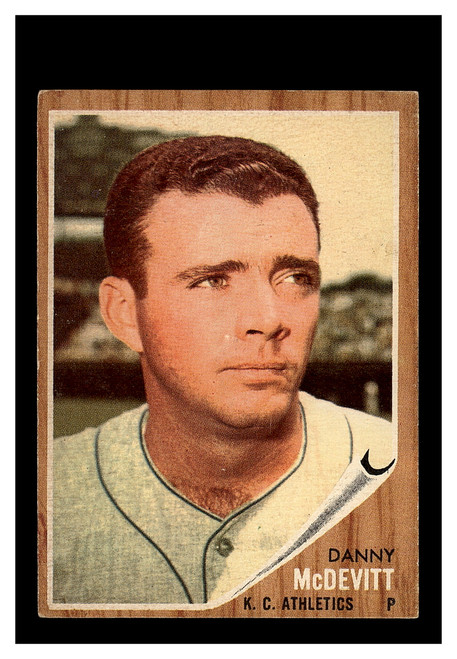 1962 Topps #493 Danny McDevitt A's VG-EX