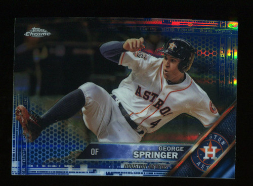 2016 Topps Chrome Blue Refractor #35 George Springer /150 Astros