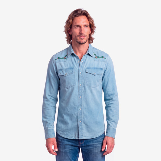 Camicia Jeans con ricamo