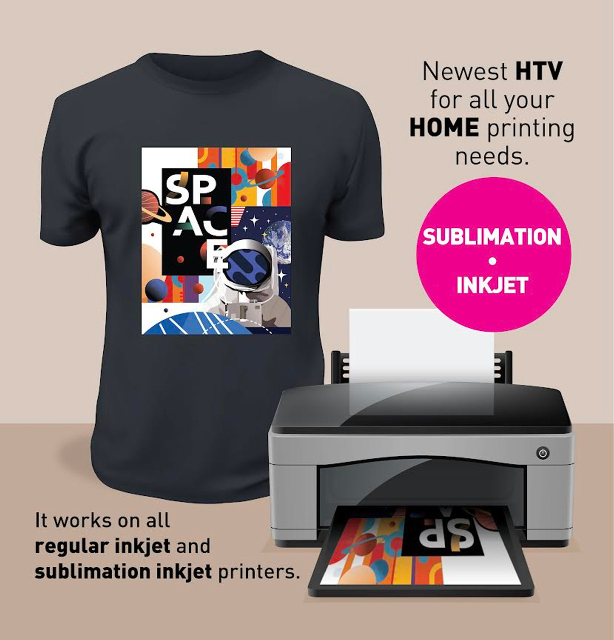 Laviva Sublimation / Inkjet Home Printable Vinyl Dark