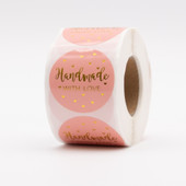Round "Handmade with Love" Labels