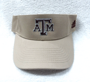 Tan Texas A&M Adidas Visor With Adjustable Velcro Back