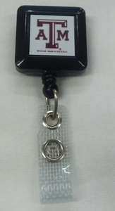 Black plastic ATM logo badge reel I.D. holder with steel clip.

30" heavy duty retractable nylon cord

Made in the USA