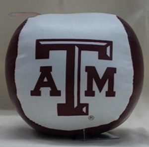 Plush Ball- Maroon/White