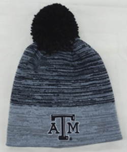 ATM Pom Beanie-GRY/BLK