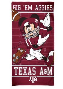 TEXAS A&M AGGIES / DISNEY SPECTRA BEACH TOWEL 30" X 60" TEXAS A&M AGGIES / DISNEY SPECTRA BEACH TOWEL 30" X 60"