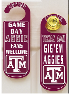 Gig'em/Fans Door Hanger