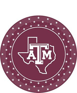7" Texas A&M Paper Plates (8 Pack) 7" Texas A&M Paper Plates (8 Pack)