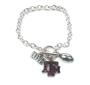Love Football Toggle Bracelet