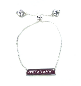 Rectangle Texas A&M Adjustable Bracelet