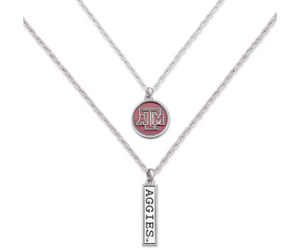 Cir/Rec Double ATM Necklace