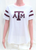 Texas A&M Cream Double Striped Short Sleeves Top-100% Cotton