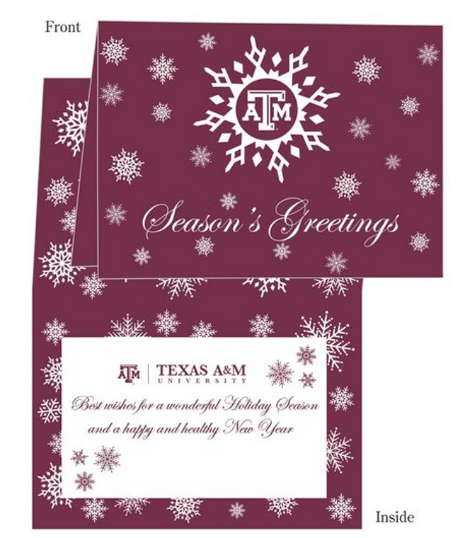 ATM Snowflake Greeting Cards 