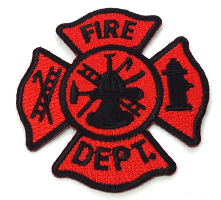 FD Patch Iron On-3” Cross-Red