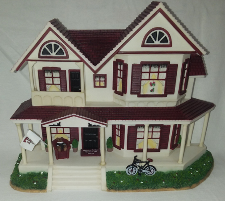 Ceramic Texas A&M house.

Collectible figurine that shows your Aggie Spirit.