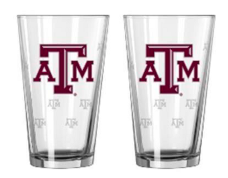 (2) 16 oz. Texas A&M Pint Glasses