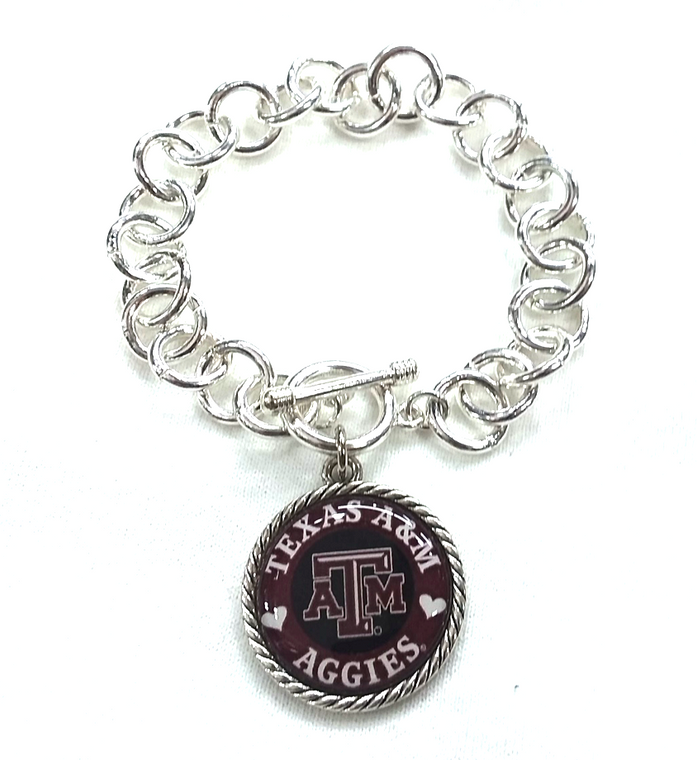 Round Hearts Toggle Bracelet