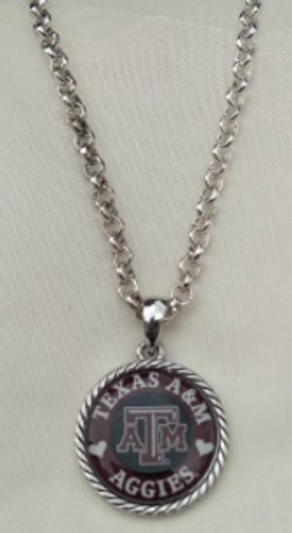 Heart Aggies Round Necklace