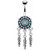 Turquoise  Dream Catcher  Belly Button  Ring