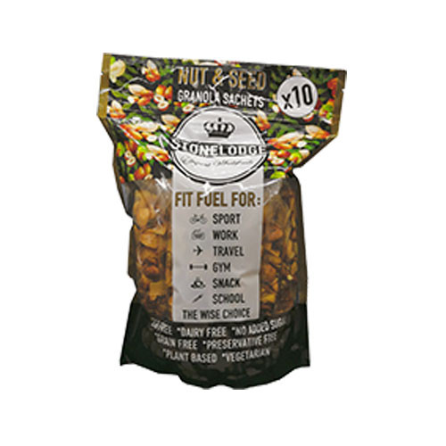 10X STONELODGE NUT & SEED GRANOLA SACHETS 300G