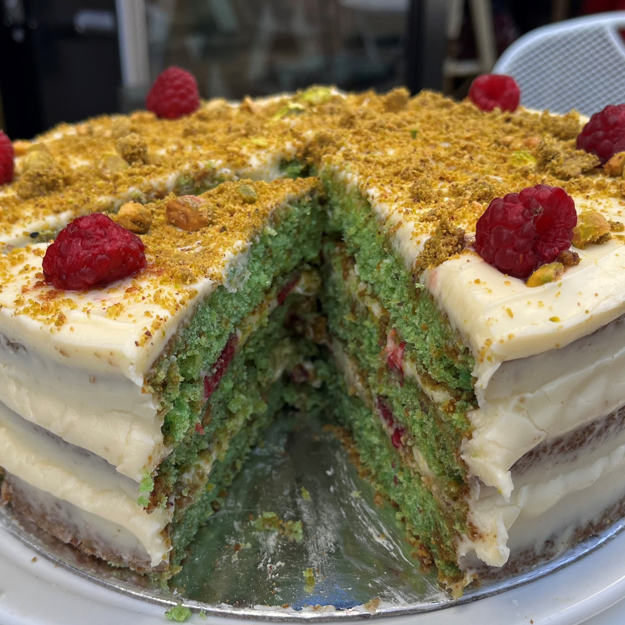 Most Delicious Eggless Raspberry Pistachio Cake ... Satisfy Your Sweet  Tooth - Passionate About Baking