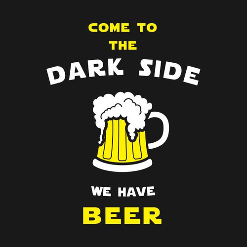 "Come to the Dark Side We have Beer" Vinyl Decal Sticker
