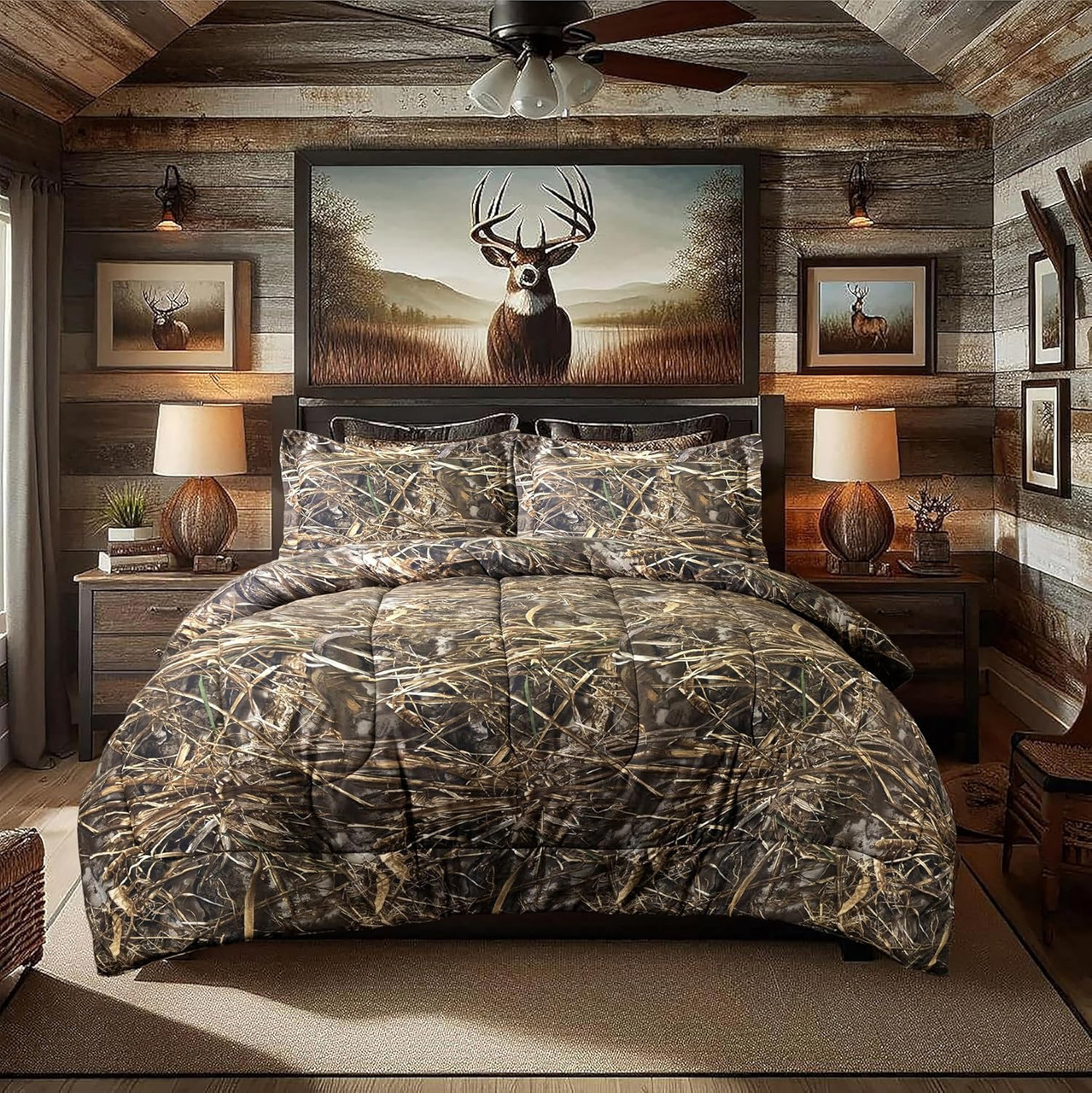 Realtree Max-7 (5) Piece Comforter & Sheet Set - Twin Size