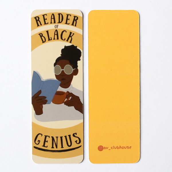 Reader of Black Genius (Yellow) Bookmark