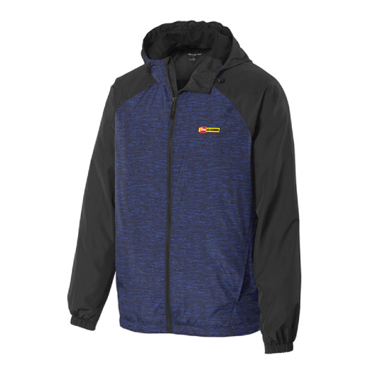 Sport-Tek Heather Colorblock Raglan Hooded Jacket